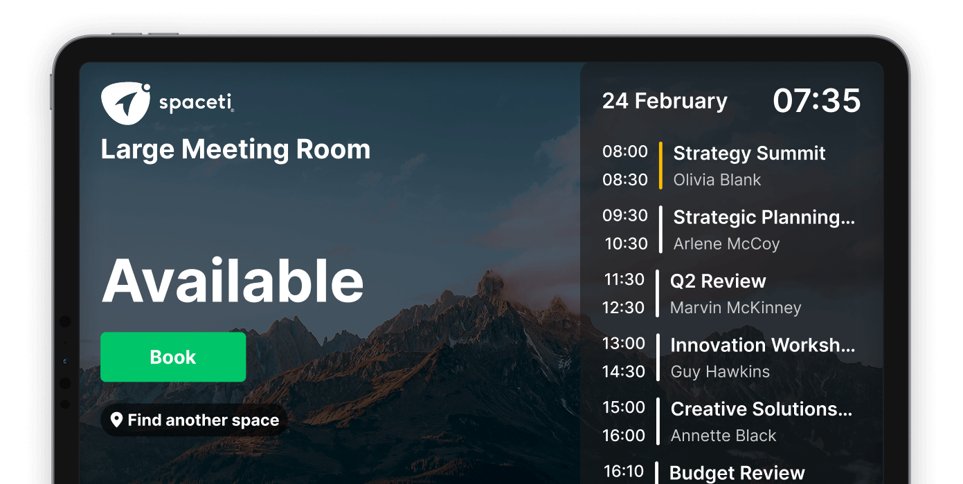 Room Booking Tablet App