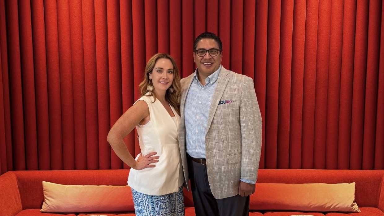 Megan I. Corrent Langford and Eric Gonzales at the Grand Opening of HB Workplaces HQ in Salt Lake City.